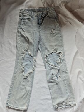 art class Light Blue Distressed Straight Leg Jeans
